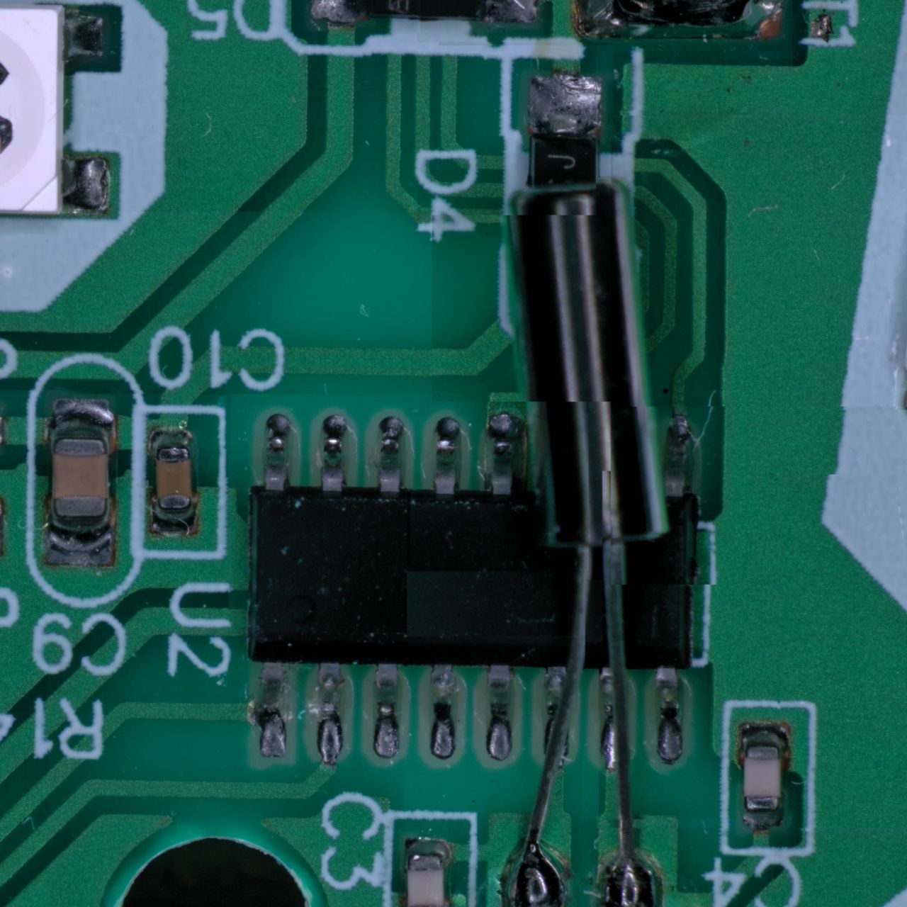 Stitched image from the microscope shots, but very visible seams between them.